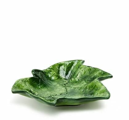 YEŞİL YAPRAK FORMUNDA KASE