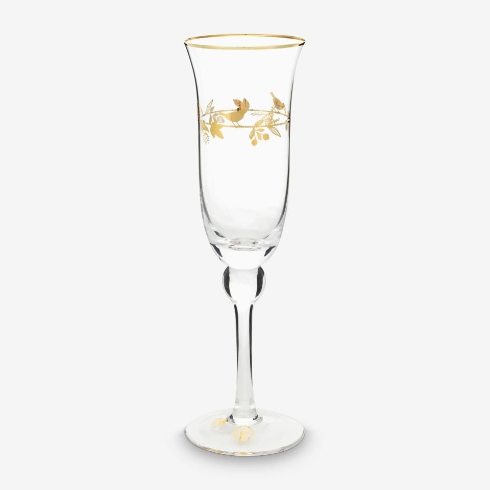 Şeffaf Cam Şampanya Kadehi 220 Ml Love Birds Collection by Pip Studio