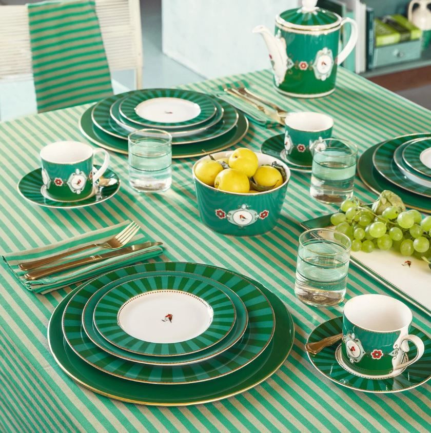 Yeşil Porselen Çay Fincanı 200 Ml Love Birds Collection by Pip Studio