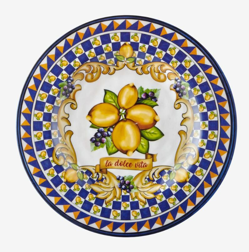 Mavi Melamin Kahvaltı Tabağı 21,5 Cm Capri Collection by Chiara Alessi