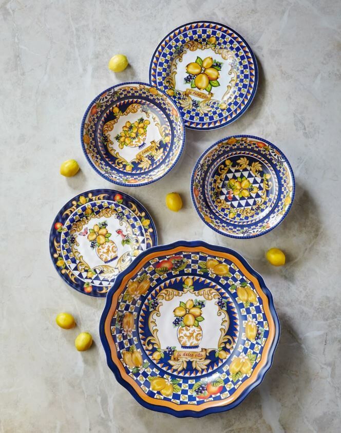 Mavi Melamin Kahvaltı Tabağı 21,5 Cm Capri Collection by Chiara Alessi