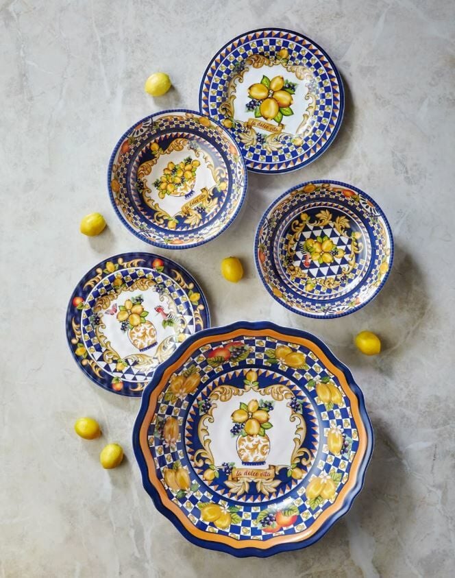 Mavi Melamin Kahvaltı Tabağı 21,5 Cm Capri Collection by Chiara Alessi
