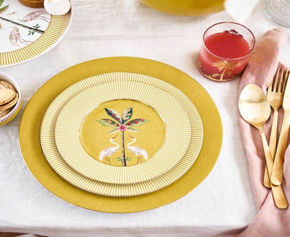 Sarı Porselen Yemek Tabağı 26,5 Cm La Majorelle Collection by Pip Studio