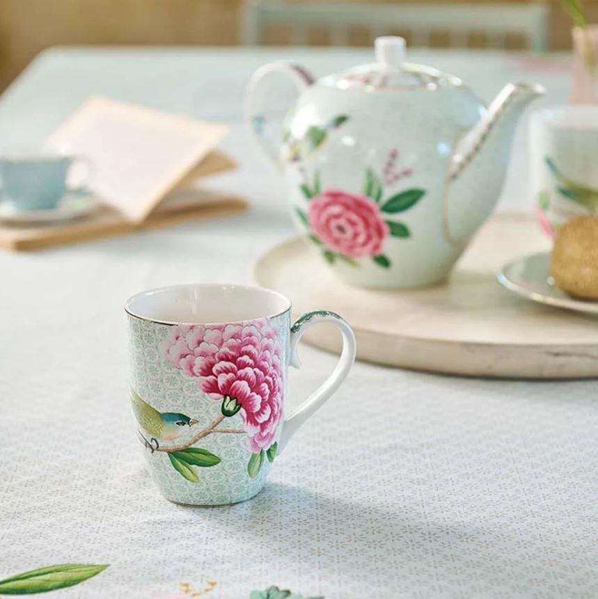 Beyaz Porselen Kupa Seti 350 Ml Blushing Birds Collection by Pip Studio