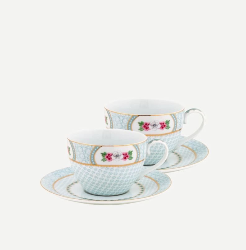 Beyaz Porselen Çay Fincan Seti 280 Ml Blushing Birds Collection by Pip Studio