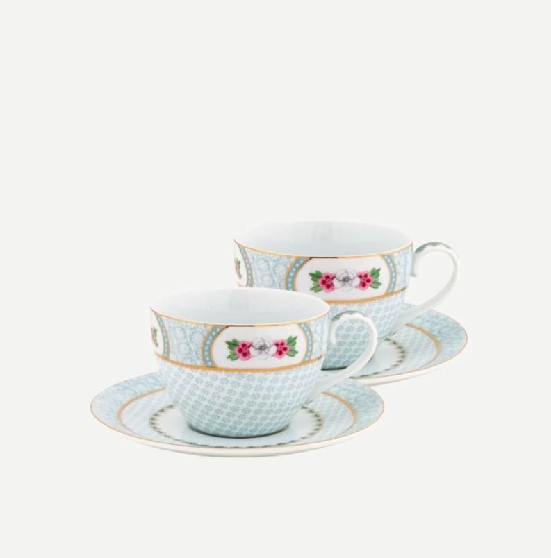 Beyaz Porselen Çay Fincan Seti 280 Ml Blushing Birds Collection by Pip Studio