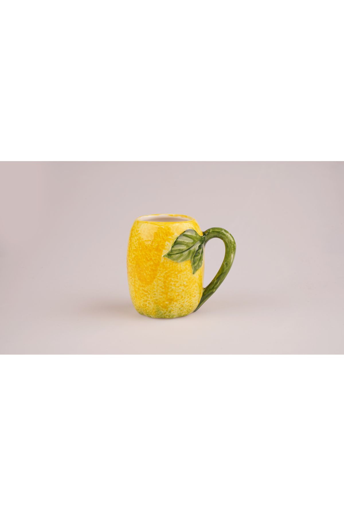 Seramik Limon Dekorlu Kupa Bardak