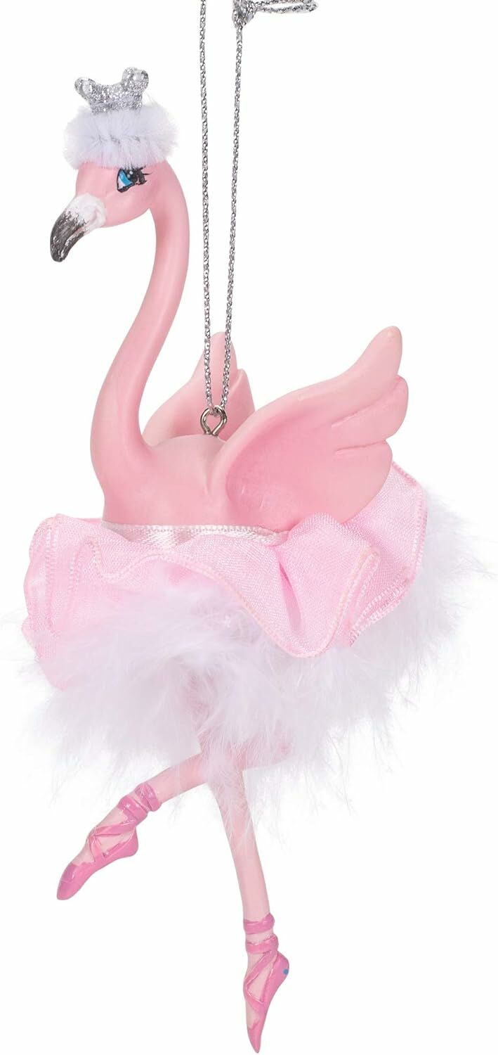 5.63''RESIN FLAMINGO BALLERINA ORN