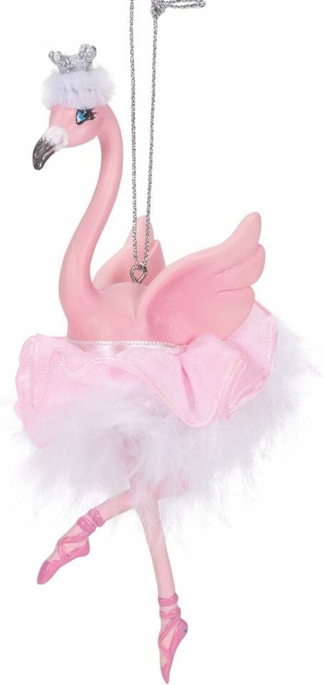 5.63''RESIN FLAMINGO BALLERINA ORN