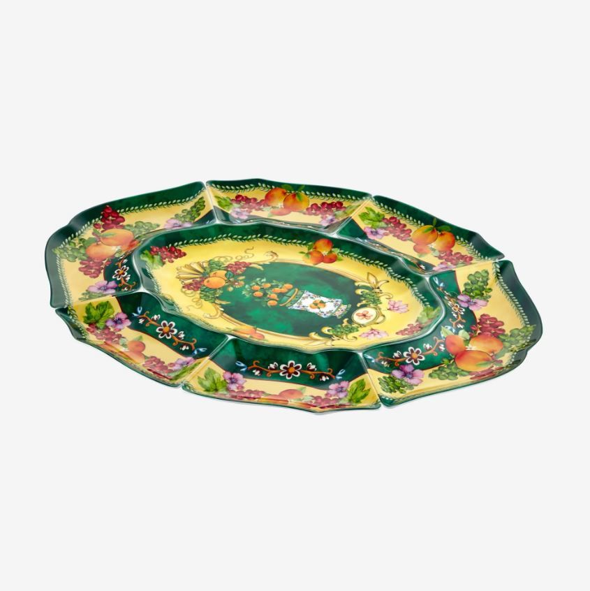 Yeşil Melamin Meze Tabağı 7 Parça Carpe Diem Collection by Chiara Alessi