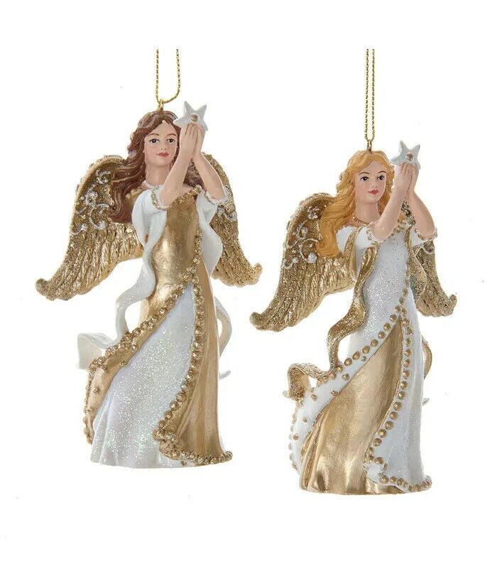 4.38''PLATINUM WHITE ANGEL W/STAR OR