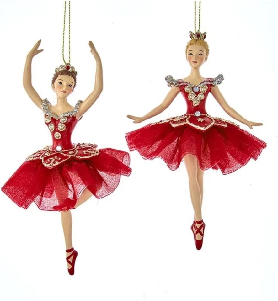 6.25''RESIN REGAL RED BALLERINA ORN