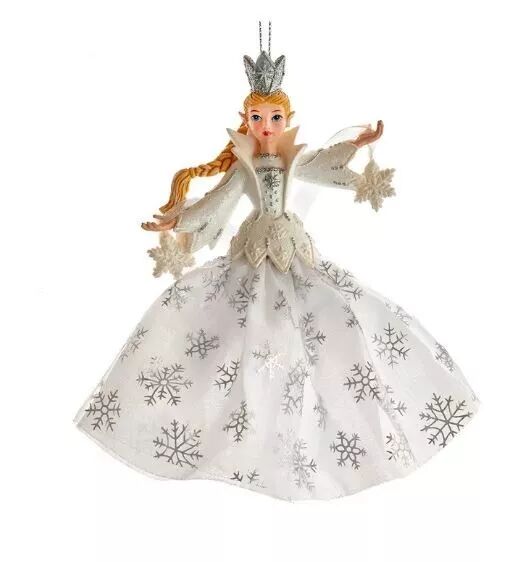 5.25''RESIN WHITE & SILVER SNOW QUEE
