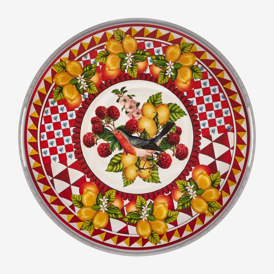 Portofino Collection by Chiara Alessi Kırmızı Melamin Tepsi 40 Cm