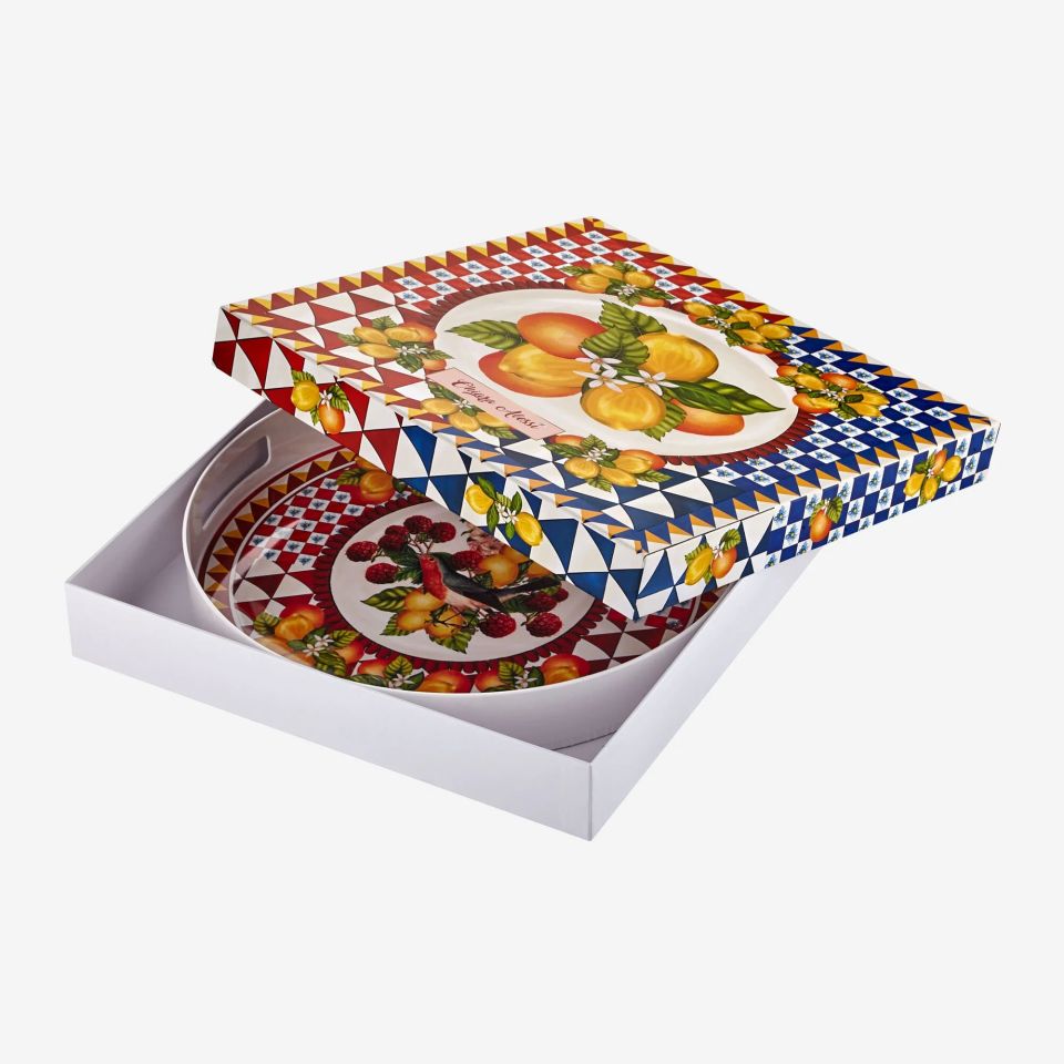 Portofino Collection by Chiara Alessi Kırmızı Melamin Tepsi 40 Cm