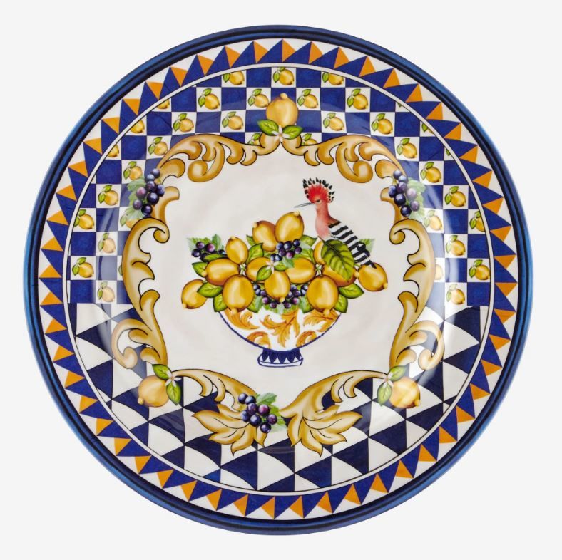 Mavi Melamin Yemek Tabağı 28 Cm Capri Collection by Chiara Alessi