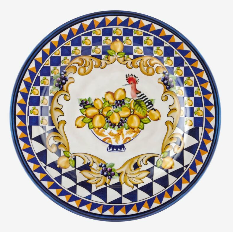 Mavi Melamin Yemek Tabağı 28 Cm Capri Collection by Chiara Alessi