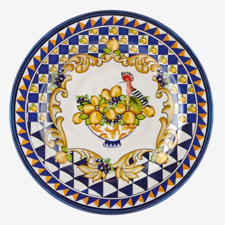 Mavi Melamin Yemek Tabağı 28 Cm Capri Collection by Chiara Alessi