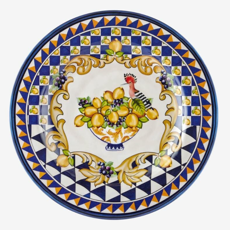 Mavi Melamin Yemek Tabağı 28 Cm Capri Collection by Chiara Alessi