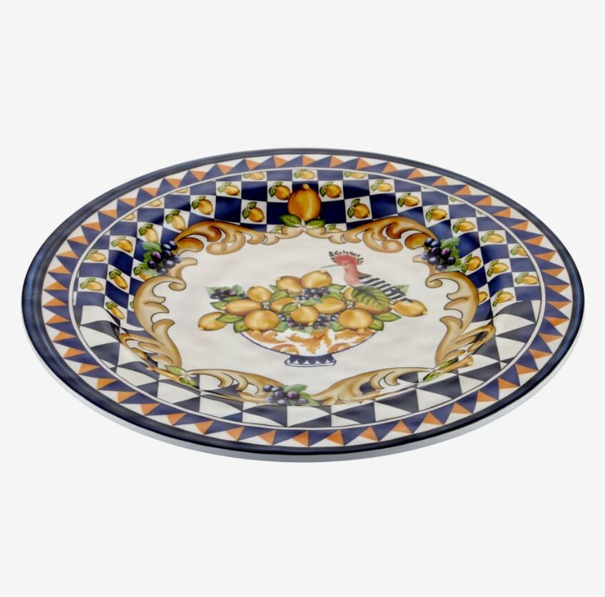 Mavi Melamin Yemek Tabağı 28 Cm Capri Collection by Chiara Alessi