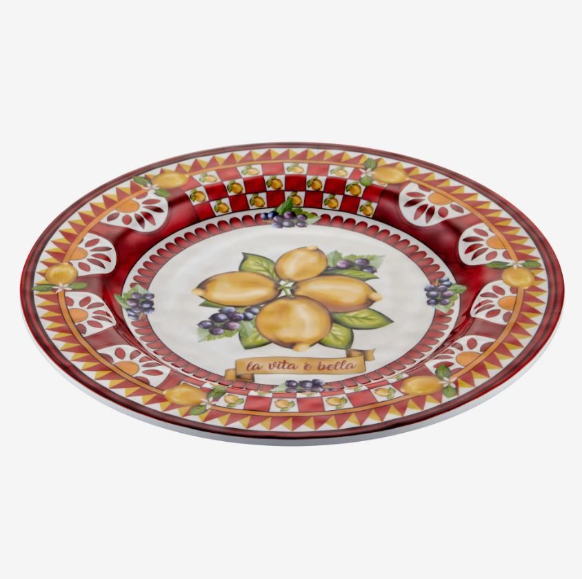 Kırmızı Melamin Yemek Tabağı 28 Cm Capri Collection by Chiara Alessi