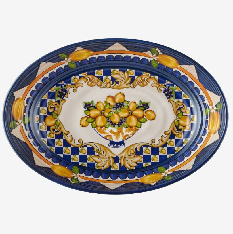 Mavi Melamin Servis Kasesi 33 Cm Capri Collection by Chiara Alessi