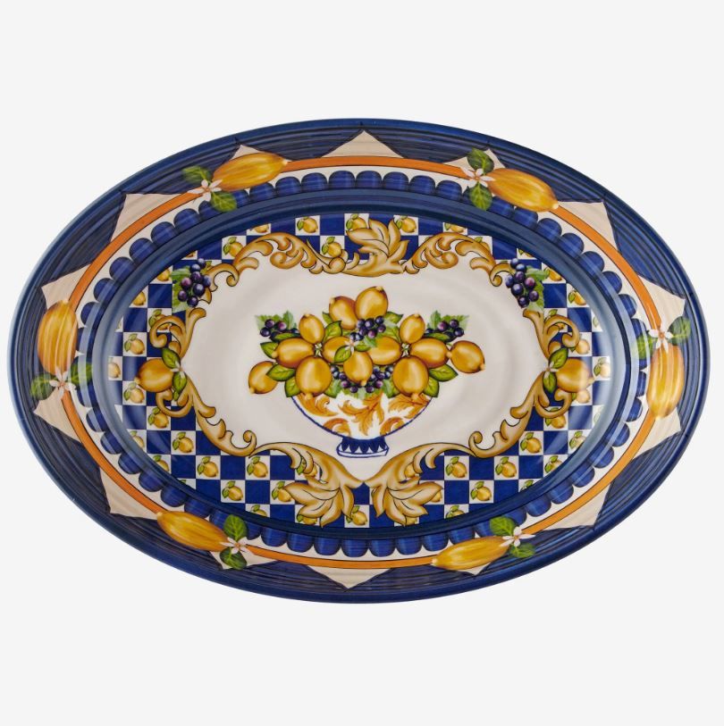 Mavi Melamin Servis Kasesi 33 Cm Capri Collection by Chiara Alessi