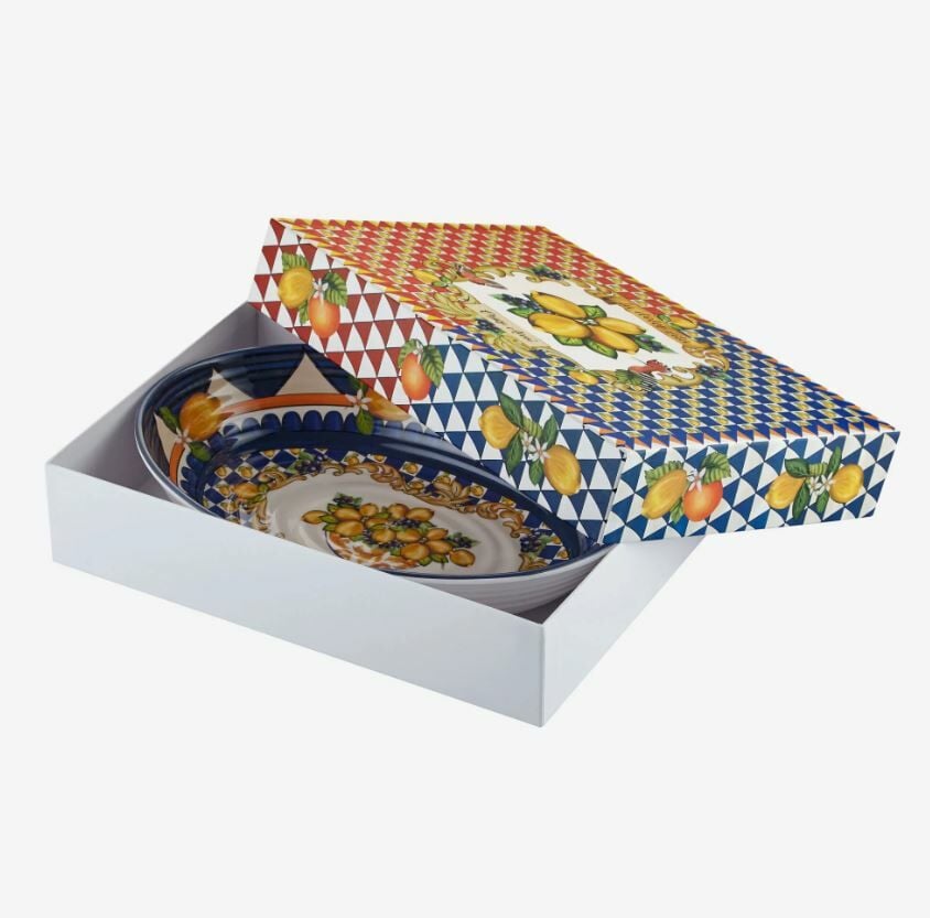 Mavi Melamin Servis Kasesi 33 Cm Capri Collection by Chiara Alessi