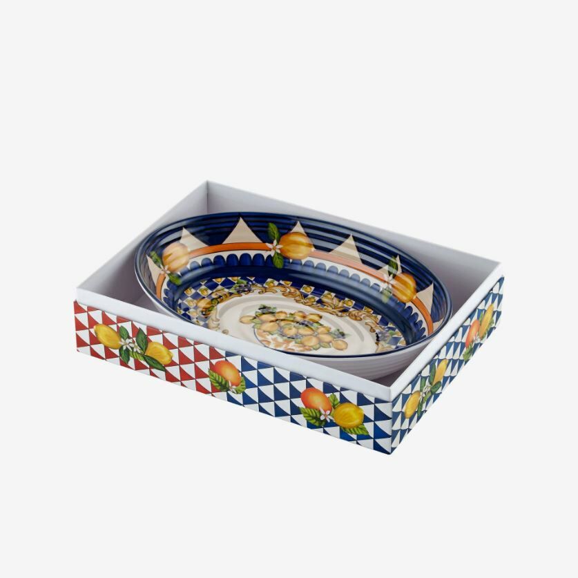 Mavi Melamin Servis Kasesi 33 Cm Capri Collection by Chiara Alessi