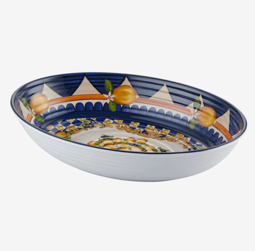 Mavi Melamin Servis Kasesi 33 Cm Capri Collection by Chiara Alessi