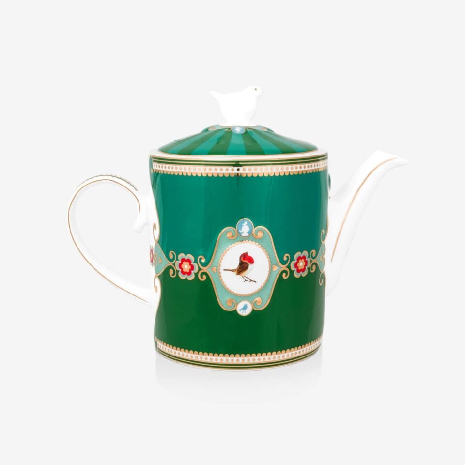 Pip Studio Love Birds Collection Yeşil Porselen Demlik 1300 Ml