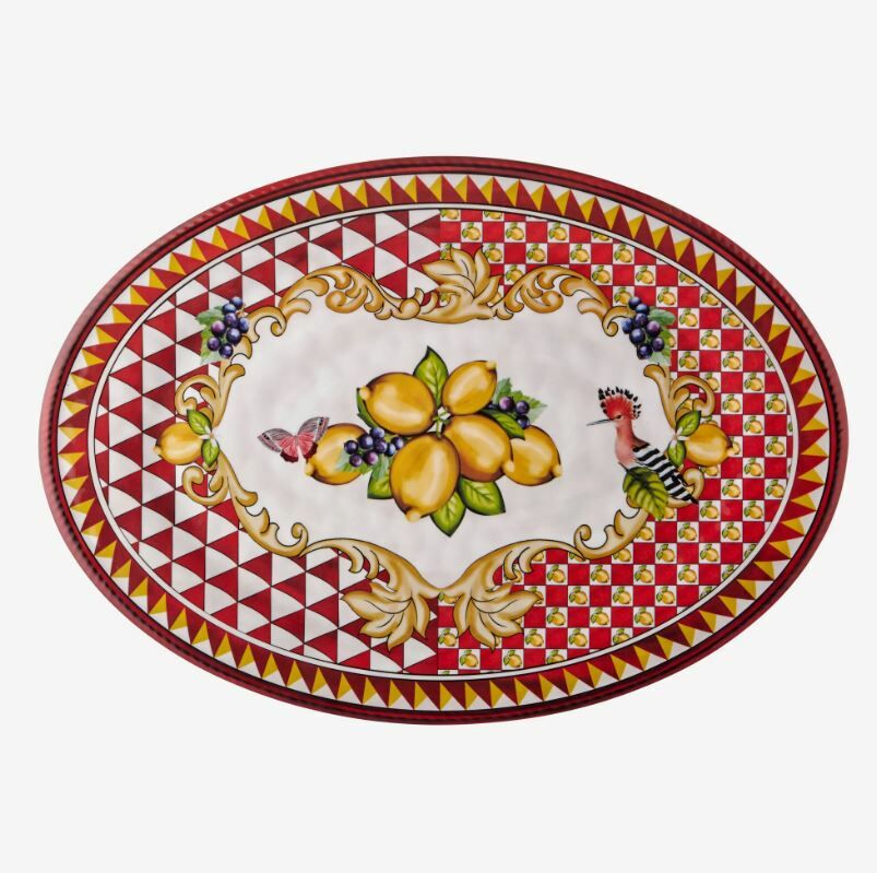 Kırmızı Melamin Servis Tabağı 50 Cm Capri Collection by Chiara Alessi