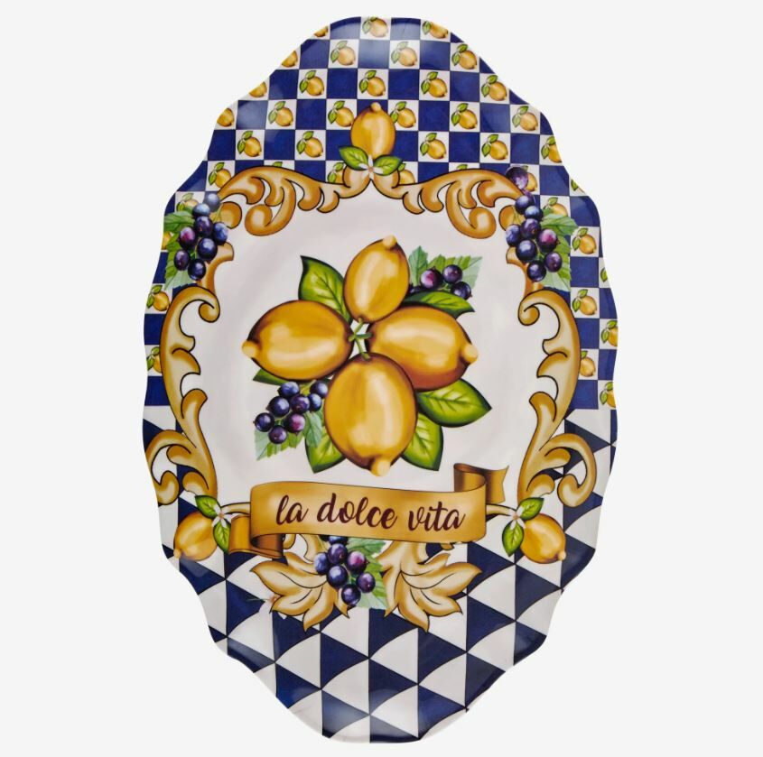 Mavi Melamin Meze Tabağı 7 Parça Capri Collection by Chiara Alessi