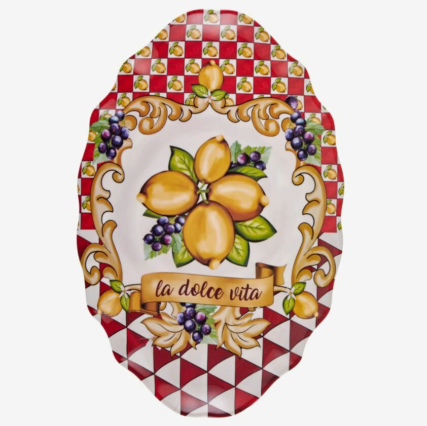 Kırmızı Melamin Meze Tabağı 7 Parça Capri Collection by Chiara Alessi