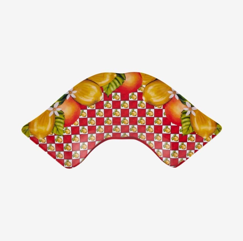 Kırmızı Melamin Meze Tabağı 7 Parça Capri Collection by Chiara Alessi