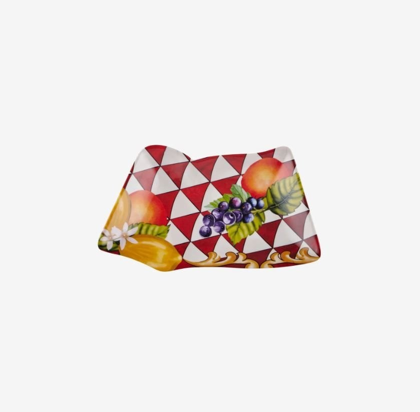 Kırmızı Melamin Meze Tabağı 7 Parça Capri Collection by Chiara Alessi