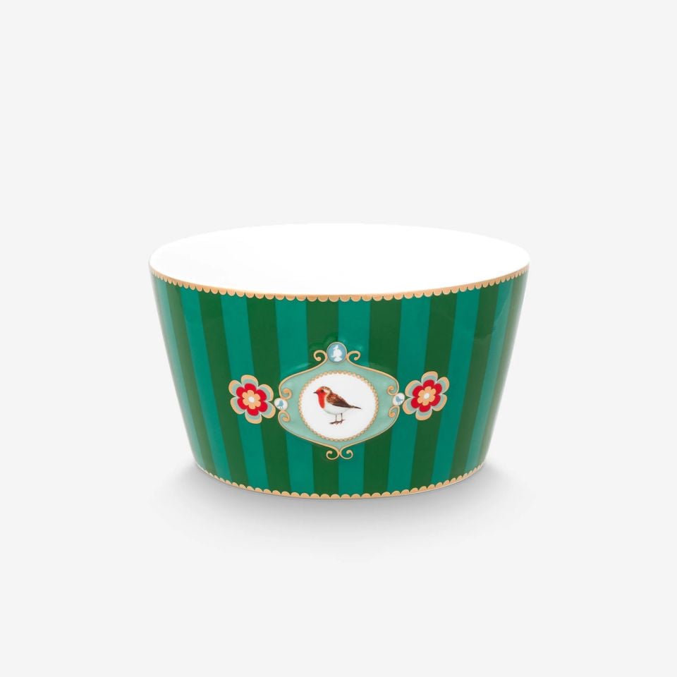 Pip Studio Love Birds Collection Yeşil Porselen Kase 15 Cm
