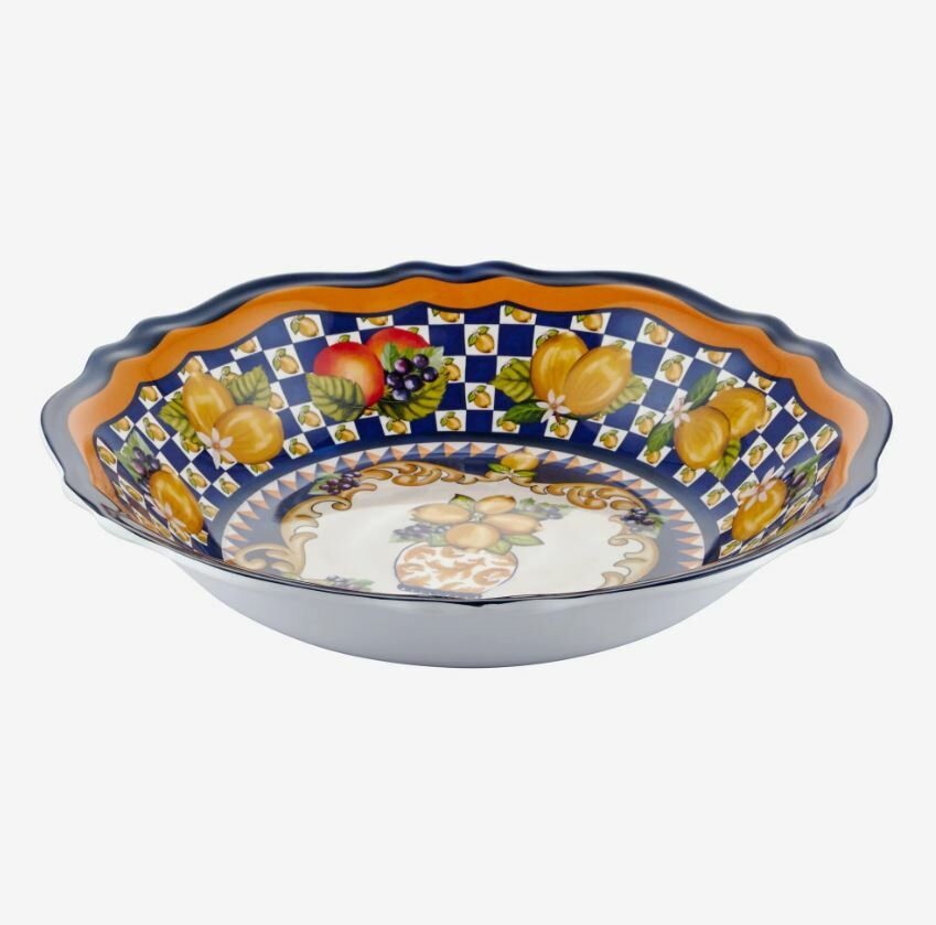 Mavi Melamin Servis Kasesi 35 Cm Capri Collection by Chiara Alessi