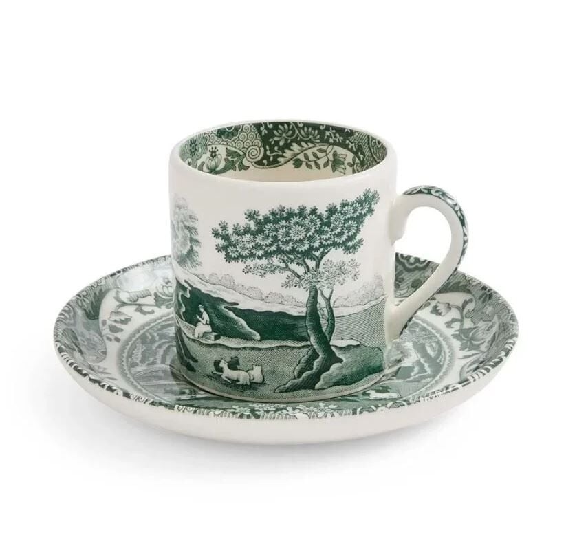 GREEN ITALIAN KAHVE FİNCAN +TABAGI