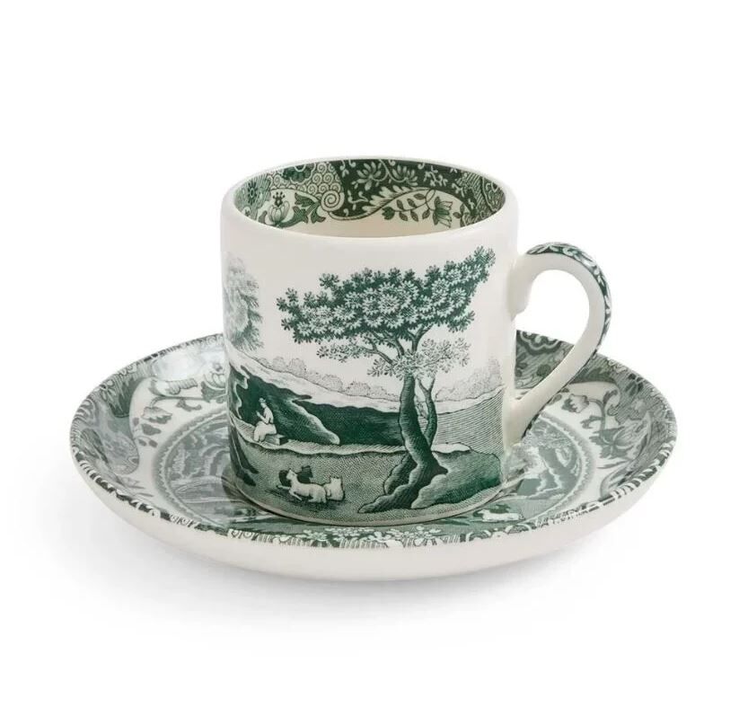 GREEN ITALIAN KAHVE FİNCAN +TABAGI