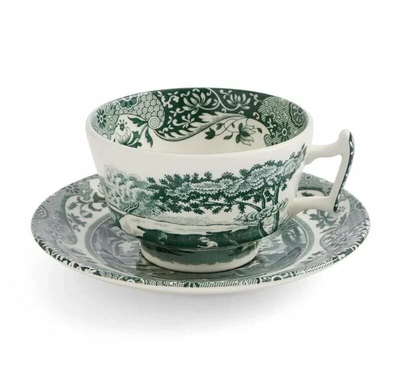 GREEN ITALIAN ÇAY FİNCAN +TABAGI