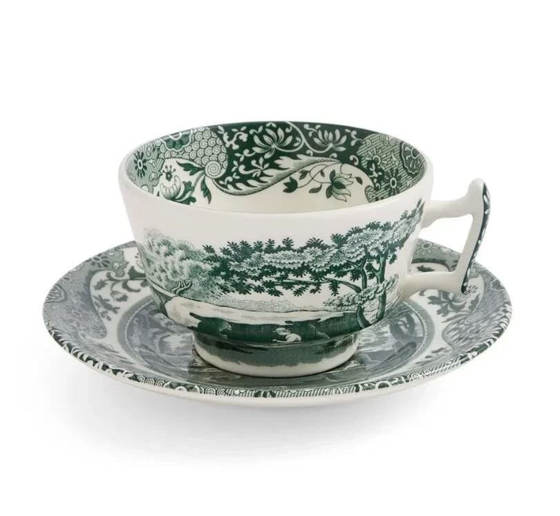 GREEN ITALIAN ÇAY FİNCAN +TABAGI