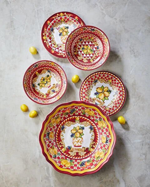 Kırmızı Melamin Kahvaltı Tabağı 21,5 Cm Capri Collection by Chiara Alessi