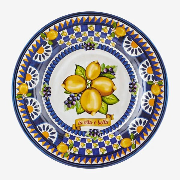 Mavi Melamin Yemek Tabağı 28 Cm Capri Collection by Chiara Alessi