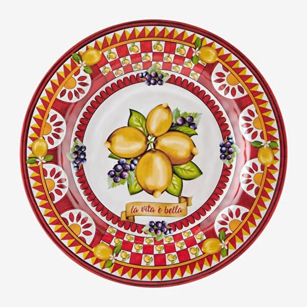 Kırmızı Melamin Yemek Tabağı 28 Cm Capri Collection by Chiara Alessi