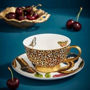 CREATURES OF CURİOSİTY ÇAY FİNCAN+TAB YILAN&LEOPAR