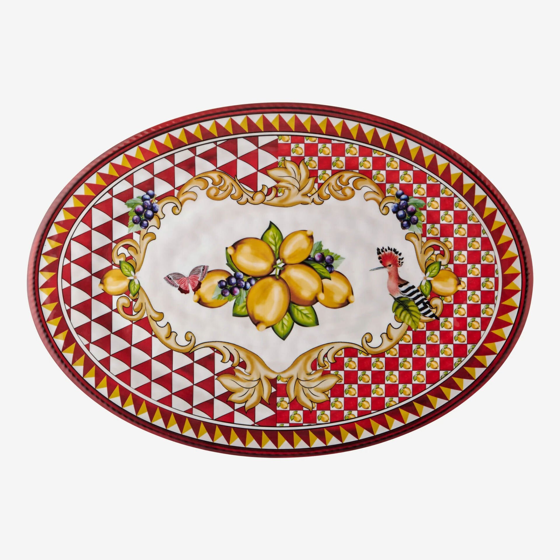 Kırmızı Melamin Servis Tabağı 50 Cm Capri Collection by Chiara Alessi