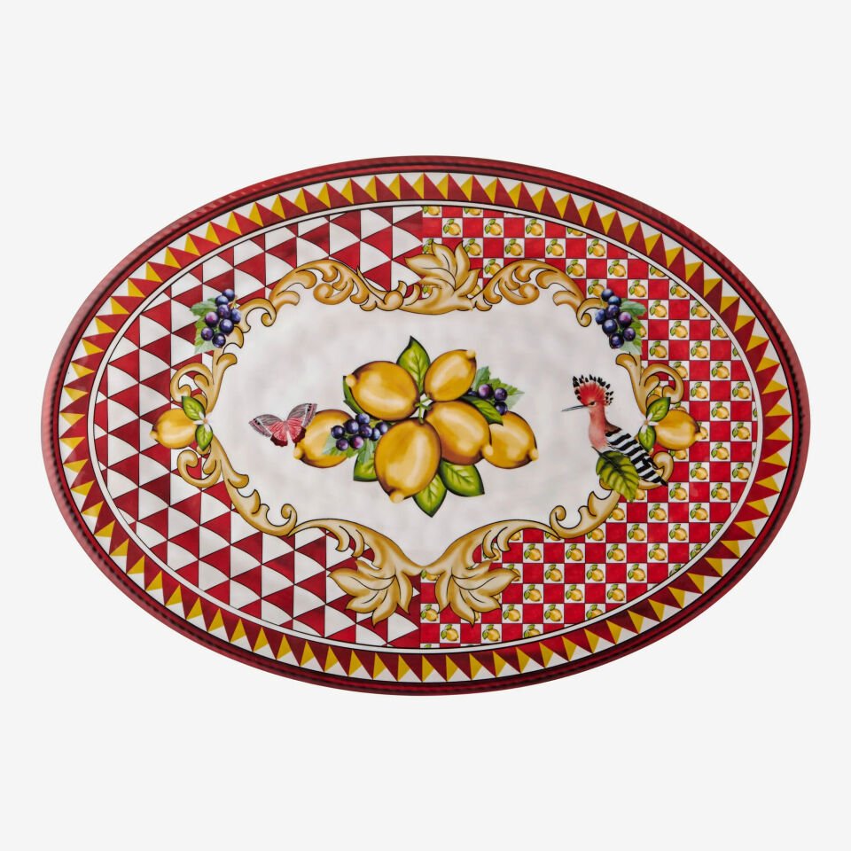 Kırmızı Melamin Servis Tabağı 50 Cm Capri Collection by Chiara Alessi