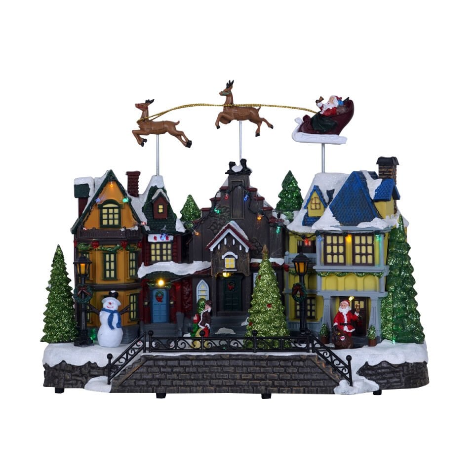 Homcom Noel Köyü Led Işıklı Işıklı Noel Sahnesi