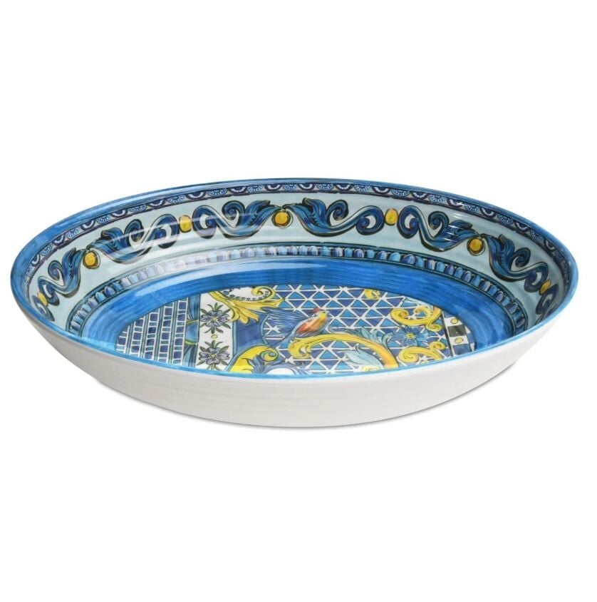 BACI MILANO SICILY BOWL KASE 33,5X23,8 CM MAVİ